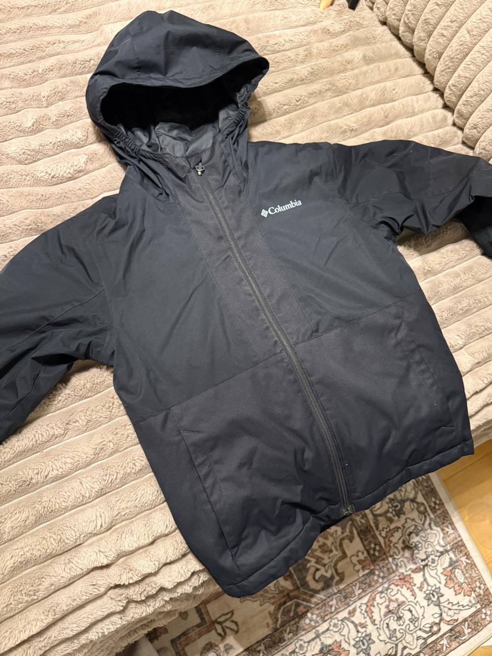 Columbia Kids' Black Waterproof Hooded Jacket - Outgrown Edition